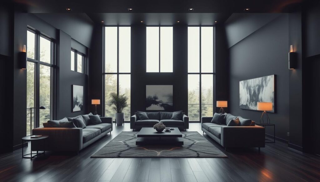 modern black home interiors